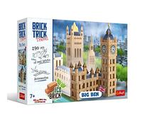Brick Trick Trefl Construye con Brick Travel Big Ben Símbolo, Inglaterra, Reloj, Ladrillo Natural, Bloques De Construcción EKO Brick, DIY, Más De 290 Ladrillos, Juego para Niños A Partir De 7 Años