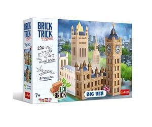 Brick Trick Trefl Construye con Brick Travel Big Ben Símbolo, Inglaterra, Reloj, Ladrillo Natural, Bloques De Construcción EKO Brick, DIY, Más De 290 Ladrillos, Juego para Niños A Partir De 7 Años