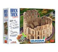 Brick Trick Trefl Travel - Coliseo - Construye con Ladrillos de Viaje, Colosseum, 450 Ladrillos, Reutilizables, Juego Creativo para niños a Partir de 7 años