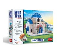 Brick Trick Trefl Travel: Santorini: construye Viajes de ladrillo, casa blanqueada, Grecia, localidad Oia, Eco Bloques de ladrillo, 210 Ladrillos, Juego Creativo para niños a Partir de 7 años