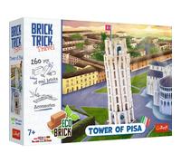 Brick Trick Trefl Travel - Torre de Pisa - Construye con Ladrillos de Viaje, Tower of Pisa, Ladrillos EKO, 260 Ladrillos, Reutilizables, Juego Creativo para niños a Partir de 7 años