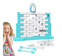 Brick Wall Toy - Kids Creative Construction Blocks, Balance And Stacking Challenge, Learning Game For Preschoolers And Children | Suitable For Family Play, Travel, Playroom, Party Entertainment