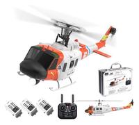 Brickaro 1/34 escala F07S UH-1 Huey Helicóptero, 2.4G 6CH Brushless Direct Drive 6G Flybarless RC Helicóptero Modelo con posicionamiento GPS para mantener la altitud