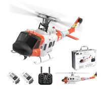 Brickaro 1/34 escala F07S UH-1 Huey Helicóptero, 2.4G 6CH Brushless Direct Drive 6G Flybarless RC Helicóptero Modelo con posicionamiento GPS para mantener la altitud