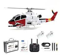 Brickaro 1/40 escala F112S AH-1 Cobra RC helicóptero militar, clase 200 2.4G 9 CH Stunt RC modelo de avión con conexión de rotor sin fluidez de dos hojas, modo 6G GPS mantenimiento de altura