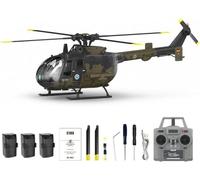 Brickaro C180 1/25 Scale RC Helicopter 2.4G 6CH Single Rotor Flybarless, Barómetro + TOF LiDAR Altitude Hold, Optical Flow Positioning, One Key Inverted Flight Takeoff/Landing (amarillo/RTF)