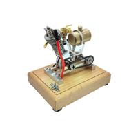 Brickaro Kit de modelo de motor que funciona, modelo de motor de gasolina de cuatro tiempos de un solo cilindro Hoglet para motocicletas, regalos de ciencia y educación para entusiastas de la