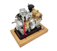 Brickaro Modelo de motor que funciona, modelo de motor micro de un solo cilindro de 4 tiempos de 185 tipos para tractor clásico vintage, modelo de colección de manualidades, kit de educación