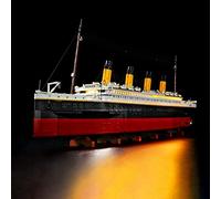BrickBling Iluminación LED compatible con Lego 10294 Titanic Creator Expert Building Set Coleccionista (No Modelo), Kit de Iluminación DIY para Barco Titanic, Luz Decorativa para 10294