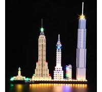 BrickBling Iluminación LED compatible con Lego 21028 Architecture New York City Coleccionable (No Modelo), Kit de iluminación DIY para Nueva York Luz Decorativa para 21028