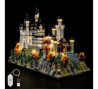 BrickBling Interruptor de atenuación táctil LED juego de luz compatible con Lego Neuschwanstein Castle 21063 (no modelo), juego de iluminación decorativa compatible con Lego Neuschwanstein Castle