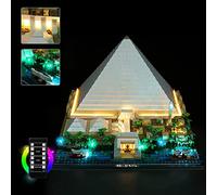 BrickBling Juego de Iluminación LED para Architecture Cheops Pyramid 21058 - Kit de Luz de Control Remoto Compatible con Gran Pirámide de Giza (Sin Juego Lego)