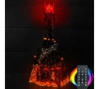 BrickBling Juego de Luces de Mando a Distancia Compatible con Lego The Lord of Rings: Barad-dûr 10333 (No Modelo), Juego de Iluminación LED