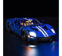 BrickBling Juego de Luces LED Compatible con LEGO Ford GT 2022, 30 LED, Diodo Emisor de Luz, Decorativo con Iluminación Brillante, Azul, para Sets de LEGO