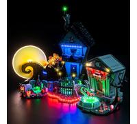 BrickBling Juego de Luces LED Compatibles con Lego Disney Tim Burton's The Nightmare Before Christmas (21351), Juego de Iluminacin Decorativa, 10 Diodos LED, Negro