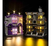 BrickBling Juego de Luces LED para Lego 76439 Ollivanders & Madam Malkin's Robes, Kit de Luz LED, 3 Diodos LED, Pulido, Funciona con Batería o Adaptador DC