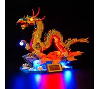 BrickBling Juego de luces LED para Lego 80112 Auspicious Dragon (no Lego), juego de iluminación decorativa para Lego Auspicious Dragon Creative, versión estándar, DE-80112-P58301