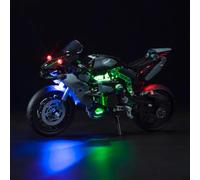BrickBling Juego de luces LED para moto Lego Technic Kawasaki Ninja H2R (no Lego), juego de iluminación decorativa para Lego 42170 Kawasaki Ninja H2R Motorcycle Juguetes creativos, DE-42170-P64101