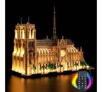BrickBling - Kit de iluminación de control remoto para Notre Dame de París (sin Lego), conjunto LED para arquitectura 21061 Notre Dame - Regalo creativo
