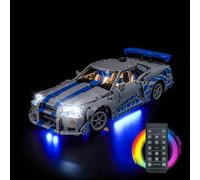 BrickBling - Kit de iluminación LED compatible con Lego 42210 2 Fast 2 Furious Nissan Skyline GT-R (R34) Car (sin modelo), con mando a distancia