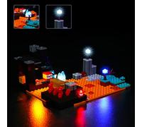 BrickBling Kit de luz para Lego Minecraft The Nether Bastion 21185, iluminación LED compatible con Lego 21185 (sin Lego, solo luces)