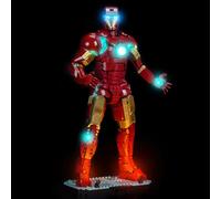 BrickBling Luz LED compatible con Lego Iron Man Mark 3 Edición Coleccionista, kit de iluminación creativa compatible con Lego 76344, no viene con modelo (versión clásica)