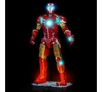 BrickBling Luz LED compatible con Lego Iron Man Mark 3 Edición Coleccionista, kit de iluminación creativa compatible con Lego 76344, no viene con modelo (versión RC)