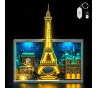 BrickBling Luz LED compatible con Lego Paris - Ciudad del amor, kit de iluminación creativo compatible con Lego 21064, no incluye modelo (luz de versión clásica)