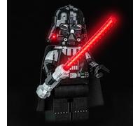 BrickBling Luz LED compatible con minifigura Lego Up-Scaled Darth Vader, luces creativas compatibles con Lego 75461 para adultos, excluyendo el modelo
