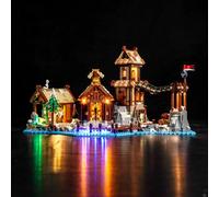 BrickBling Set de luces LED para Lego 21343 Viking Village (No Lego), set de iluminación decorativa para Lego Ideas 21343 villa vikinga juguete creativo - versión estándar, DE-P55001-21343