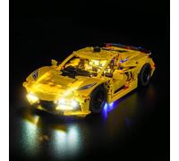 BrickBling Solo luz, compatible con Lego Technic Chevrolet Corvette Stingray, iluminación creativa compatible con Lego 42205, no viene con coche