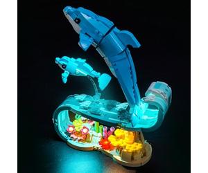 BrickBling Solo luz LED, compatible con Lego Creator 3 en 1 animales marinos: hermosos delfines 31385, no vienen con modelo