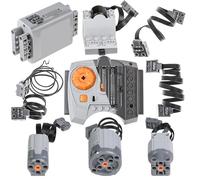 BrickBounty Juego de Motores con Funciones de Potencia 9 en 1, Piezas técnicas del Juego de Motores para Bloques de construcción ensamblados Stem, función de Control para Ladrillos Moc