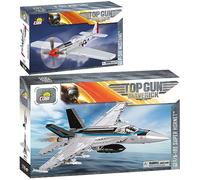 BRICKCOMPLETE Cobi 5805 F/A-18E Super Hornet LTD & 5847 Mustang P-51D - Juego de 2 unidades