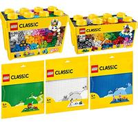 BRICKCOMPLETE Lego Classic 10696 - Caja de bloques de construcción (tamaño mediano, 10698 Lego, 11023, 11025 azul y 11026 blanco)
