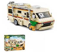 Brickcraft Kit de Construcción de la RV de Breaking Bad con Licencia Oficial (477 Piezas) Set de Autocaravana Rodante de Walter White con Laboratorio Secreto Interior, Modelo Coleccionable del