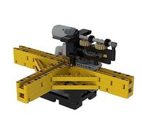 BrickCraftWorks - Juego de bloques de construcción de motor, 347 piezas + Autorización auténtica Arquímedes, Trammel de Arquímedes, modelo de bloques de construcción de partículas pequeñas motorizados