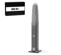 BrickCraftWorks Juego de bloques de construcción del centro financiero internacional de Hong Kong a escala 1/800, kit de bloques de construcción de monumentos de la ciudad, colección de modelos de