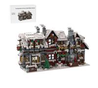 BrickCraftWorks Juego de bloques de construcción MOC-79497 de 1518 piezas de la parte trasera de tres pequeñas casas de invierno, juguete de construcción de arquitectura modular para adolescentes y
