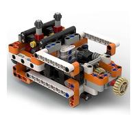 BrickCraftWorks - Kit de bloques de construcción de motor, 268 unidades, con autorización genuina, caja de cambios de 8 velocidades con solo 2 palancas, modelo de juego de bloques de construcción de