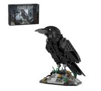 BrickCraftWorks MOC-217187 - Juego de construcción de aves cuervo, 357 piezas de coleccionista modelo de bloque de construcción de animales, modelo creativo de cuervo para adultos y amantes de las