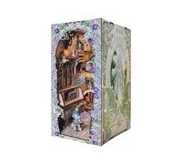 Brickddyin Book Nook Kit Castillo de los Elfos de la Alegría, Bricolaje Booknook Diorama Sujetalibros, Maqueta de Librería 3D de Madera, Miniatura Casa Kit Manualidades, Juego de Regalos, Versión/268
