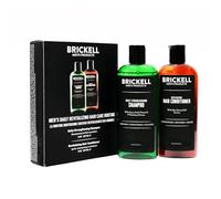 Brickell Men’s Products - Rutina Revitalizadora de Cuidado Capilar - Champú con Aceites de Menta y Árbol de Té + Acondicionador Fuerza y Volumen - Natural y Orgánico