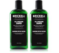 Brickell Men's Products Champú Fortalecedor Diario Para Hombres, Con Menta y Aceite de árbol de té, Natural y Orgánico, 237 ml (Paquete de 2)