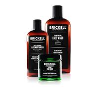 Brickell - Rutina I de cuidado facial avanzada diaria para hombre, gel limpiador facial, loción hidratante facial, natural y orgánico, sin perfume
