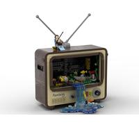 Brickkk pantasy kit de construcción de tv retro juego creativo para a