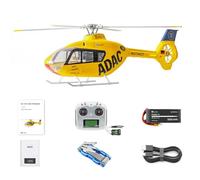 Bricksdiytoy FLYWING EC135 470-Class RC Helicóptero - 2.4G 6CH con GPS Beidou, controlador de vuelo H1 y motor sin escobillas de 16 V, largo tiempo de vuelo, acrobacias 3D avanzadas y dron de regreso