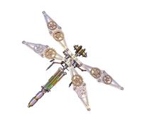 Bricksdiytoy Kits de rompecabezas mecánicos de metal 3D, 218 piezas con manual de instrucciones detallado, montaje de latón y aleación, decoración STEM de biología y regalo de arte steampunk para