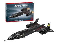 Bricksdiytoy Mocsage SR-71 Blackbird Tactical Aircraft MOC - Juego de bloques de construcción - 1775 piezas réplica detallada, modelo de avión de reconocimiento estadounidense para coleccionistas
