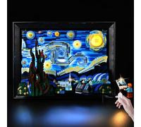 BrickSoul Kit de iluminación compatible con Lego Starry Night 21333, accesorios de iluminación regulables con cable actualizados para Vincent Van Set, tecnología de ocultación de cables para